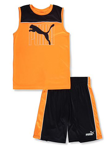 Puma Boys' 2-Piece Shadow Muscle Shirt Set Outfit - CookiesKids.com
