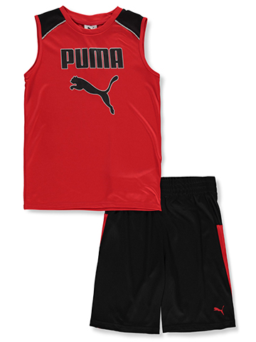 Puma Boys' 2-Piece Fang Muscle Shirt Set Outfit - CookiesKids.com