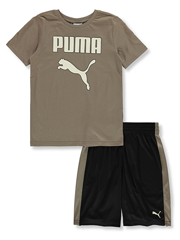 Puma Boys' 2-Piece Pounce T-shirt Shorts Set Outfit - CookiesKids.com