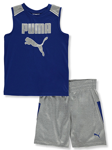 Puma Boys' 2-Piece Muscle Shirt Set Outfit - CookiesKids.com
