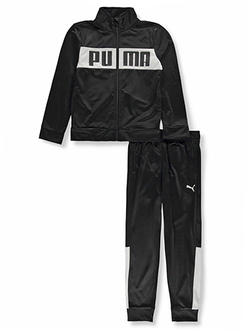 Puma Boys' 2-Piece Tricot Block Track Jacket Set Outfit - CookiesKids.com