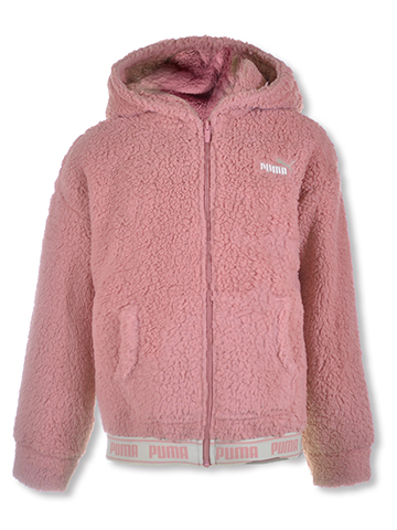 Puma Girls' Zipper Sherpa Hooded Jacket - CookiesKids.com