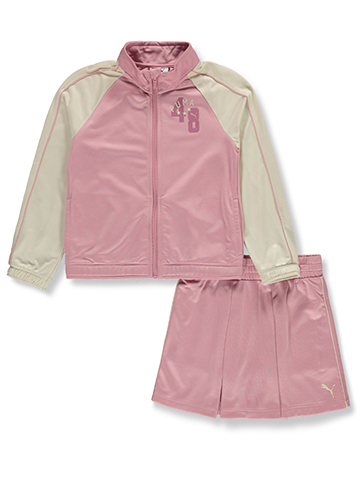 Puma Girls' 2-Piece Tricot Skort Set Outfit - CookiesKids.com