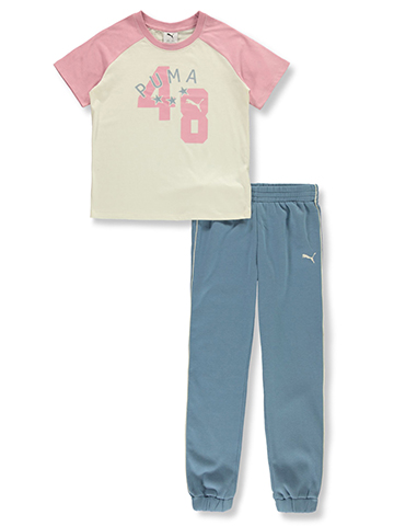 Puma Girls' 2-Piece Stars Joggers Set Outfit - CookiesKids.com