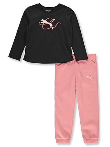 Puma Girls' 2-Piece Pounce Joggers Set Outfit - CookiesKids.com