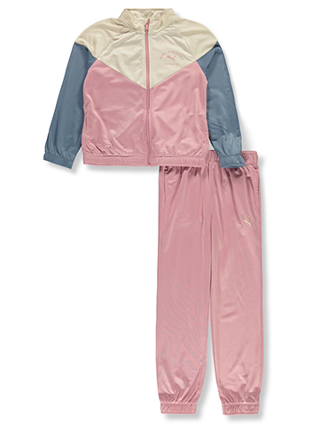 Puma Girls' 2-Piece Tricot Track Joggers Set Outfit - CookiesKids.com