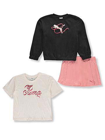 Puma Girls' 3-Piece Skirt Set Outfit - CookiesKids.com