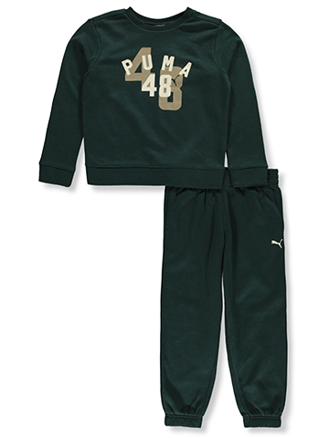 Puma Boys' 2-Piece Fleece Joggers Set Outfit - CookiesKids.com