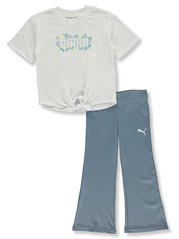 Puma Girls' 2-Piece Flared Leggings Set Outfit - CookiesKids.com