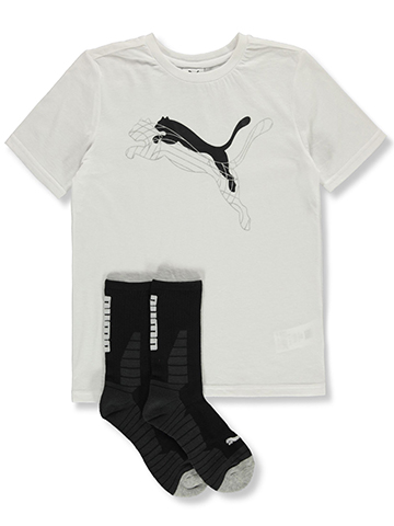 Puma Boys' 2-Piece Shadow T-Shirt Socks Set - CookiesKids.com