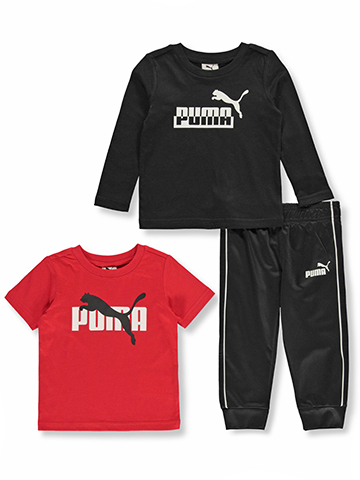 Puma Baby Boys' 3-Piece T-Shirts And Jogger Set Outfit - CookiesKids.com