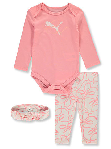 Puma Baby Girls' 3-Piece Sport Joggers Set Outfit - CookiesKids.com