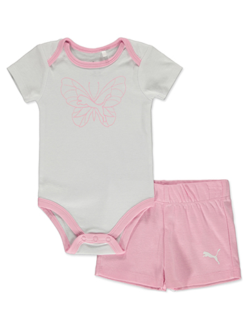 Puma Baby Girls' 2-Piece Shorts Set Outfit - CookiesKids.com