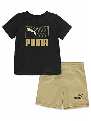 Puma Baby Boys' 2-Piece Pounce Shorts Set Outfit - CookiesKids.com