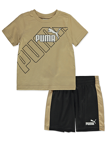Puma Baby Boys' 2-Piece Block Shorts Set Outfit - CookiesKids.com