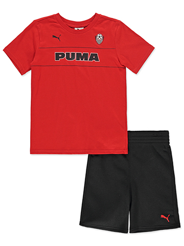 Puma Boys' 2-Piece Football Shorts Set Outfit - CookiesKids.com