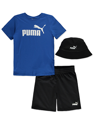 Puma Boys' 3-Piece Bucket Hat Shorts Set Outfit - CookiesKids.com