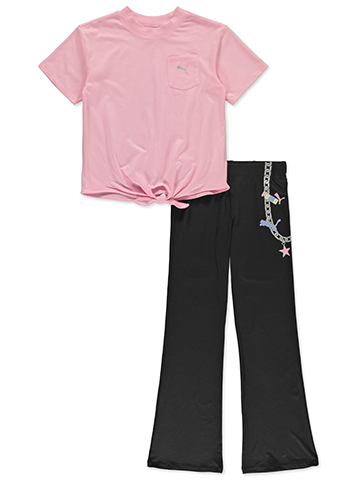 Puma Girls' 2-Piece Charmed Leggings Set Outfit - CookiesKids.com