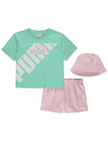 Puma Girls' 3-Piece Hat Set Outfit - CookiesKids.com