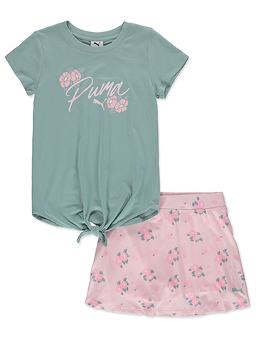 Puma Girls' 2-Piece Skorts Set Outfit - CookiesKids.com