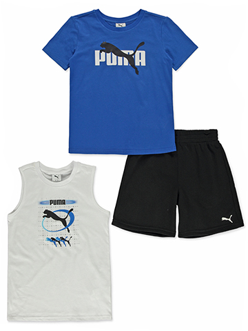 Puma Boys' 3-Piece T-Shirt Shorts Mix Match Set Outfit - CookiesKids.com