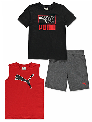 Puma Boys' 3-Piece T-Shirt Shorts Mix Match Set Outfit - CookiesKids.com