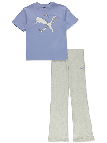Puma Girls' 2-Piece Flared Leggings Set Outfit - CookiesKids.com