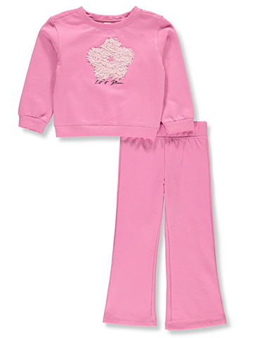 90 Degrees Girls' 2-Piece Fleece Pants Set Outfit - CookiesKids.com