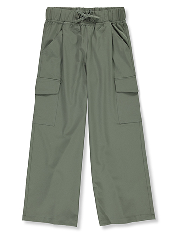 90 Degrees Girls' Twill Wide Leg Cargo Pants - CookiesKids.com