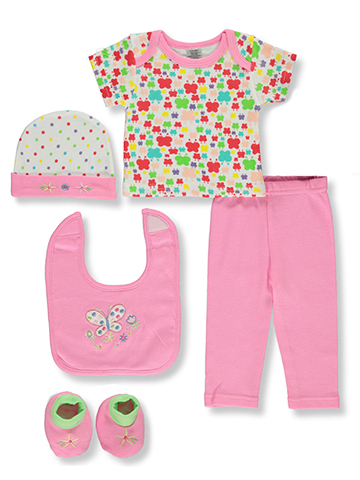 Cribmates Baby Girls' “Sweet Butterfly” 5-Piece Layette Set - CookiesKids.com