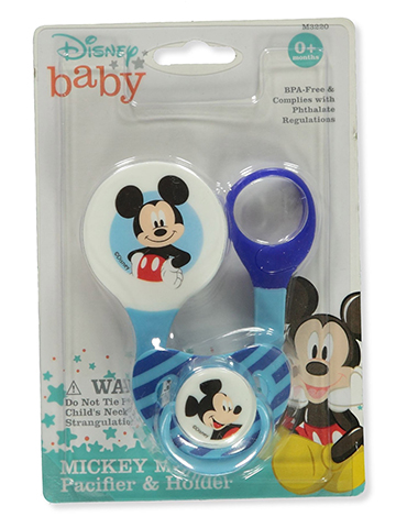 Disney Mickey Mouse Pacifier & Holder Set - CookiesKids.com