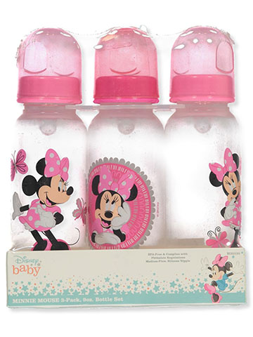 Disney Minnie Mouse 3-Pack Baby Bottles (9 oz.) - CookiesKids.com