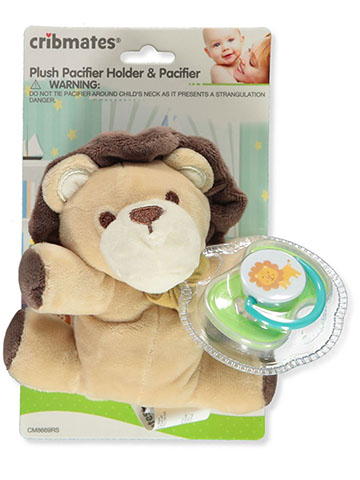 Cribmates Lion Plush Pacifier Holder with Pacifier - CookiesKids.com