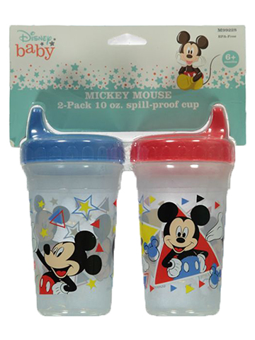 Disney Mickey Mouse Baby Boys' 2-Pack 10 Oz. Spill-Proof Cup - CookiesKids.com