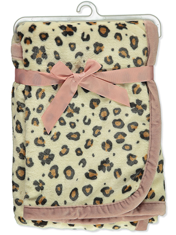 Petite L'amour Baby Girls' Leopard Baby Blanket - CookiesKids.com