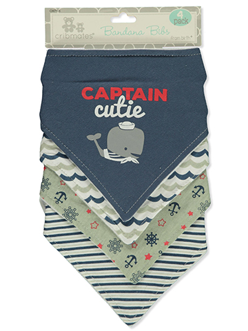Cribmates Baby Boys' 4-Pack Bandana Bibs - CookiesKids.com