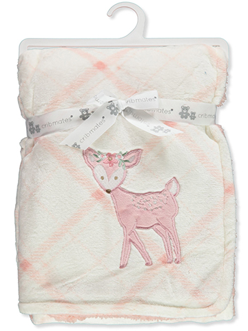 Cribmates Baby Girls' Plush Deer Baby Blanket - CookiesKids.com