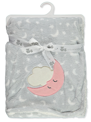 Cribmates Baby Girls' Plush Moon Baby Blanket - CookiesKids.com