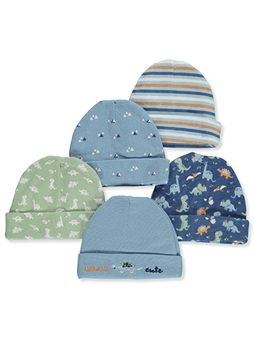Cribmates Baby Boys' 5-Pack Caps - CookiesKids.com