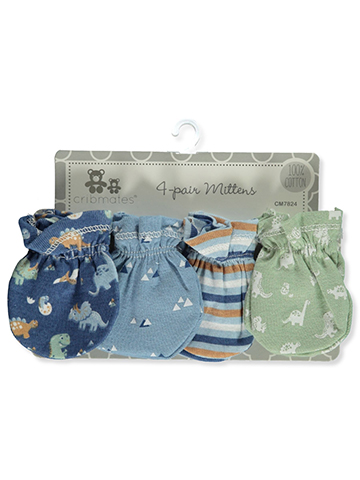 Cribmates Baby Boys' 4-Pack Mittens - CookiesKids.com