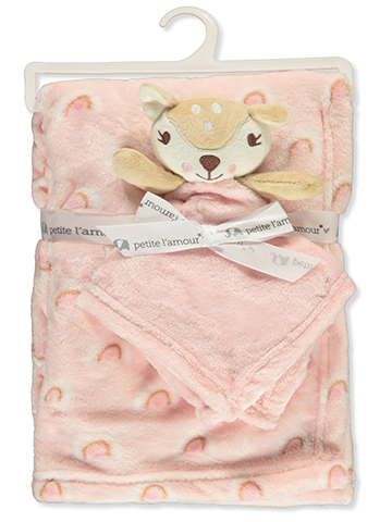 Petite L'amour Baby Girls' 2-Piece Deer Security Blanket Set - CookiesKids.com