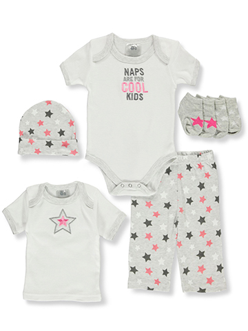 Cribmates Baby Unisex 6-Piece Star Layette Gift Box Set - CookiesKids.com