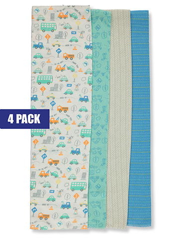 Cribmates Baby Boys' 4-Pack Big City Receiving Blankets - CookiesKids.com