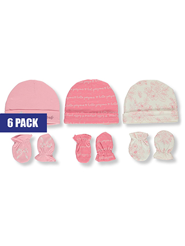 Cribmates Baby Girls' 6-Piece Caps & Mittens Set - CookiesKids.com
