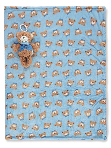 Petite L'Amour Baby Boys' 2-Piece Plush Baby Blanket Set - CookiesKids.com
