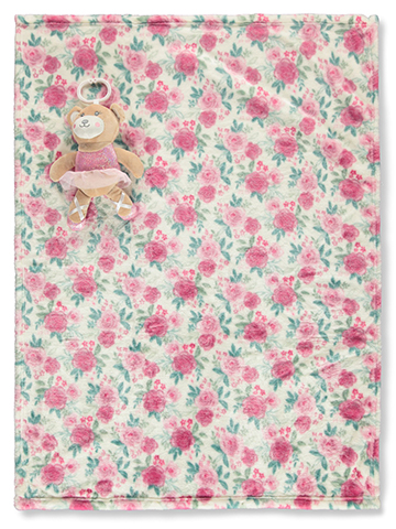 Petite L'Amour Baby Girls' 2-Piece Plush Baby Blanket Set - CookiesKids.com