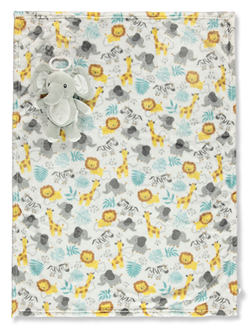 Petite L'Amour Baby Boys' 2-Piece Plush Baby Blanket Set - CookiesKids.com