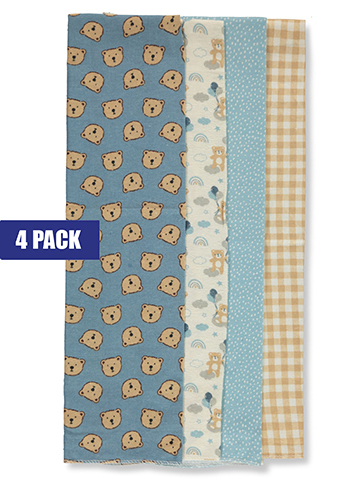 Petite L'Amour Baby Boys' 4-Pack Receiving Blankets - CookiesKids.com