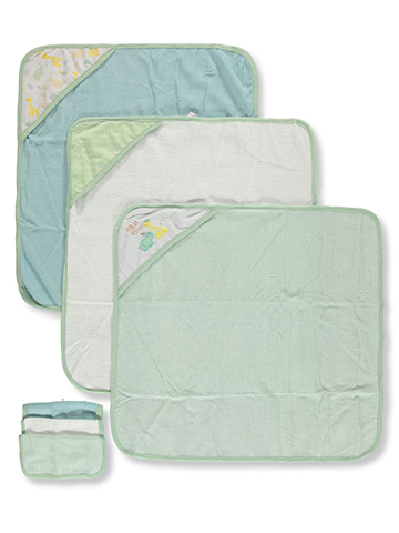 Petite L'Amour Baby Boys' 6-Piece Hooded Towel & Washcloths Set - CookiesKids.com