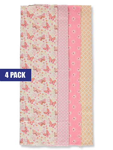 Petite L'Amour Baby Girls' 4-Pack Receiving Blankets - CookiesKids.com